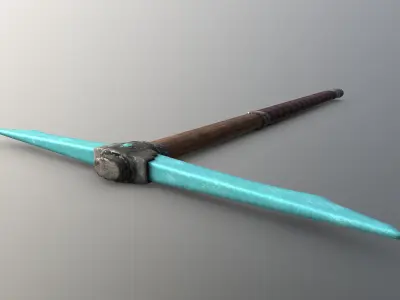 Pickaxe - Diamond Low-poly 3D model