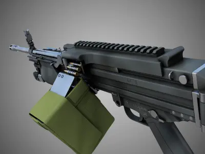 MG4 Machine Gun Hi-Res 3D model