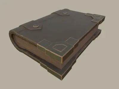 Stylized Basic Green Spellbook Low-poly 3D model
