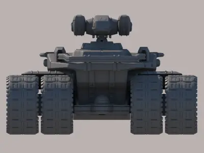 Sci-Fi Military Vehicle 3D model