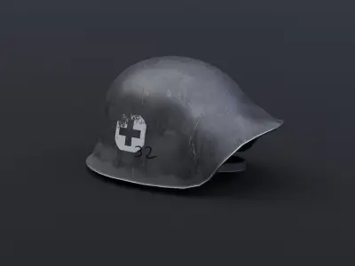 M1918 Swiss army helmet Free low-poly 3D model
