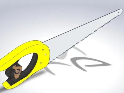 Hacksaw chainsaw 3D model