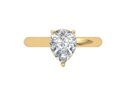 Pear Ring 3D print model 2