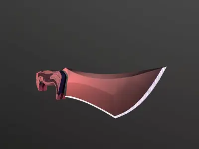 hangman sword Low-poly 3D model