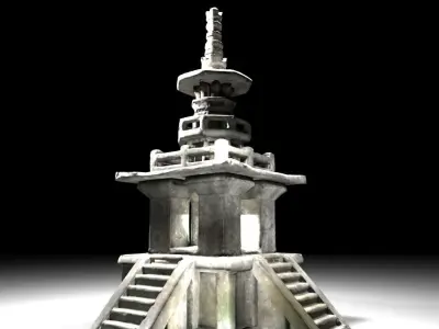 Korean stone pagoda 3D model