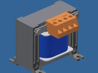 Power Supply Transformer Free 3D model