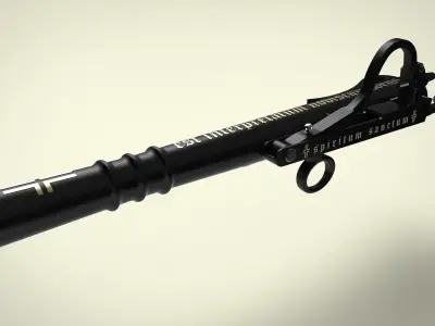 Medieval monk gun 3D model