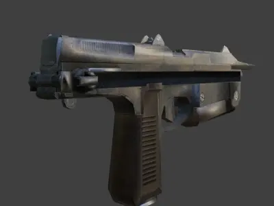 pm63 rak weapon Low-poly 3D model