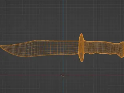 Hunting Knife 3d model  Free low-poly 3D model