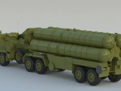 S-400 Missile System S-400 Triumf  SA-21 3D model