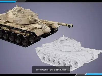 Game Ready Textured Tanks Collection 3D Model Pack