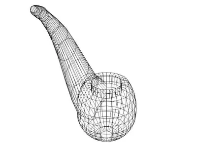 Smoking Pipe - Bent 3D model