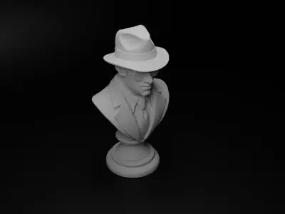 Spy Agent Bust Chess 3D print model buy
