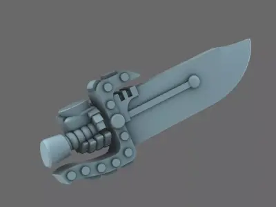 Cyber Samurai Butterfly Style Electro Sword LEFT 3D print model