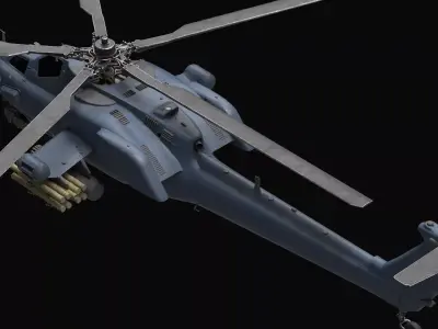 Mi-28N Havoc Attack Helicopter Low-poly 3D model