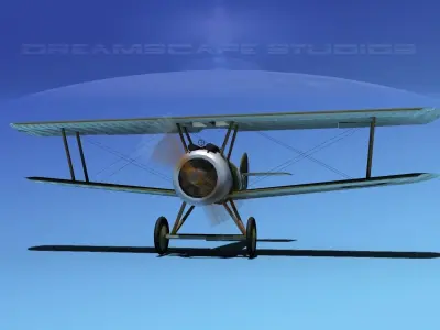 Sopwith Camel 3D model - Rigged and Textured