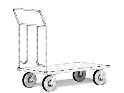 Trolley 3D Model dolly 3D model