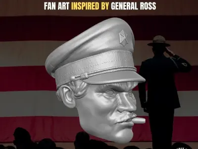 Admiral Ross head for action figures 3D print model purchase