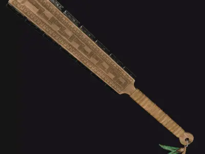 Aztec Macuahuitl Low-poly 3D model