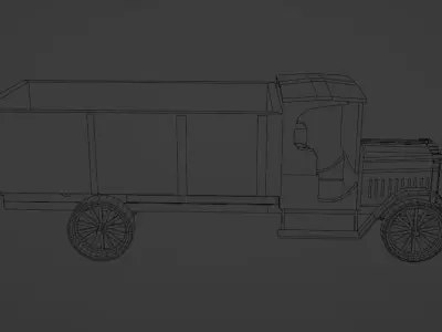 Brockway K-2 Open Box Low-poly 3D model