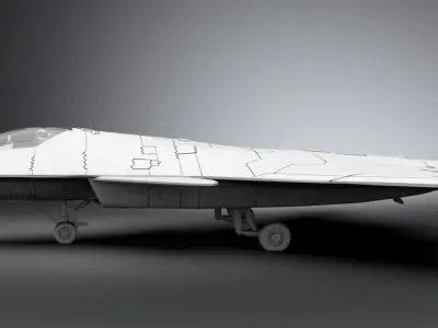 FA XX  Fighter Scale model 3D print model