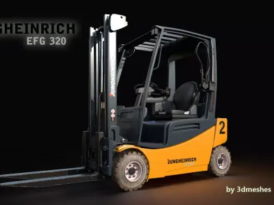 Jungheinrich - EFG320 Electro Forklift - PBR lowpoly Low-poly 3D model