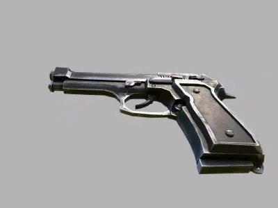 Stylish gun  3D model