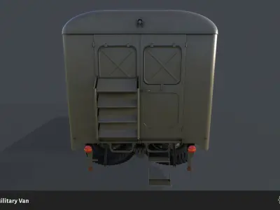 PV3S Truck Van Set Low-poly 3D model