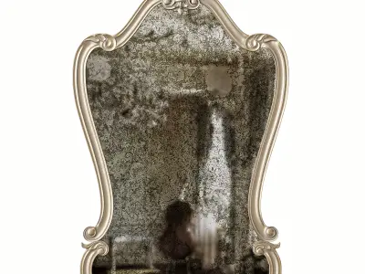 Walton Hall Antique White Mirror 3D model