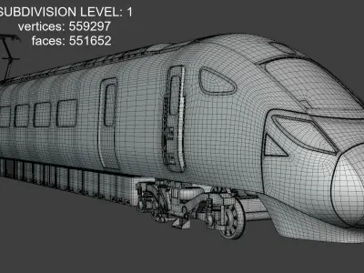 Hitachi Azuma locomotive exterior 3D model
