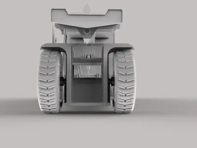 Crane two bulldozers 3D model