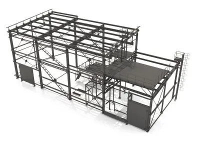 Industrial Metal Hangar 3D model buy