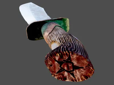 Bowie knife Low-poly 3D model