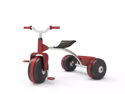Kids Bicycle Low-poly 3D model