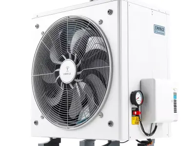 Industrial Air Conditioner Model Pack with Detailed Features Low-poly 3D model