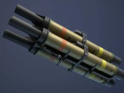 TOW BGM-71 With XM65 Launcher 3D model