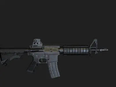 M4A1 game-ready model PBR ar - rifle Low-poly 3D model