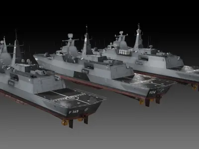 MEKO A200 Frigate variations 3D Model Pack