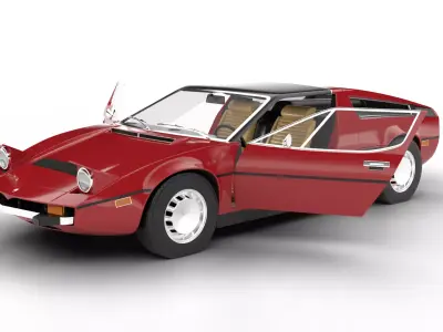 Maserati Bora 4 9 1974  HQ 3d model 3D model