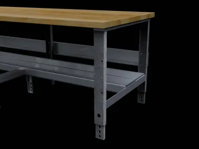 Industrial table Free low-poly 3D model purchase