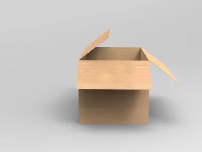 Cardboard box Free low-poly 3D model buy