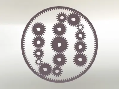 Planetary gear train Free 3D model