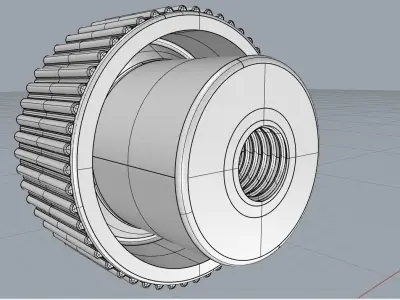 3D nuts M6 06014-11250624 Raendelschrauben Knurled print model 3D print model