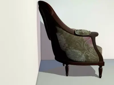 Beautiful French Antique Louis XVI style  armchair 3D model