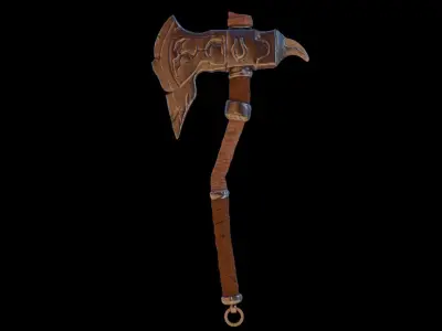 Stylized Axe - WarAxe - 4K Textures Low-poly 3D model