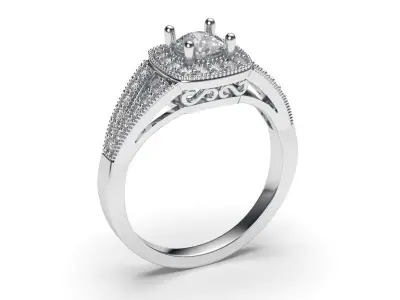 solitaire with ring sizes  8 part S79 3D print model