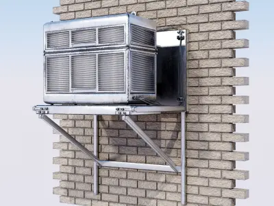 Air Conditioner Low-poly 3D model shop
