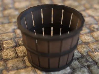 Low-poly  bucket Low-poly 3D model