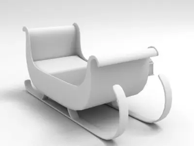 Santa Sleigh Free 3D model