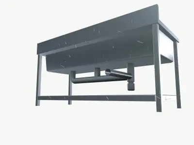 Industrial Washing Sink 3D model